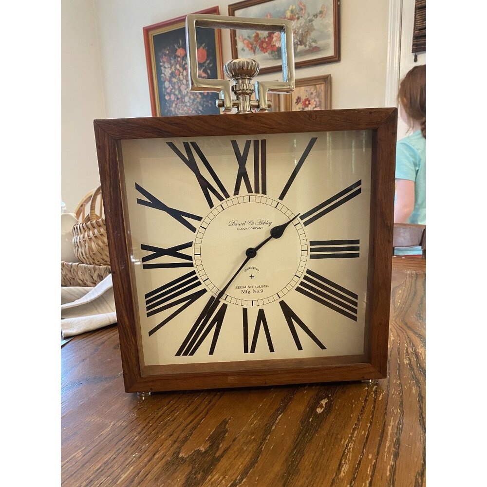 Daniel Dakota Roman Numeral Wall Clock Large 17” x 13” x 4.5” - Wood & Metal Con